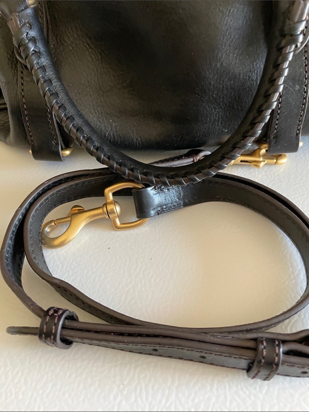 Dooney & Bourke Black Braided-Handle Shoulder Bag with Tassel - Picture 13 of 13